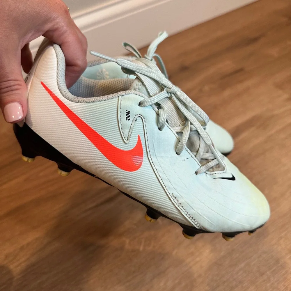 Nike Phantom GX Soccer Cleats Kids 3.5Y Blue Orange Athletic‎ Shoes Youth Sports